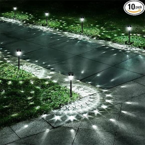 Super Bright Solar Lights, Waterproof 10 Pack, Dusk to Dawn Up to 12 Hrs Solar - Picture 7 of 7